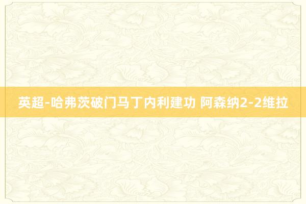 英超-哈弗茨破门马丁内利建功 阿森纳2-2维拉