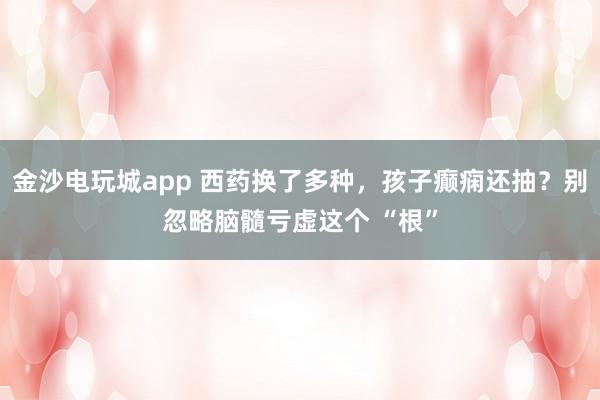 金沙电玩城app 西药换了多种,孩子癫痫还抽?别忽略脑髓亏虚这个 “根”
