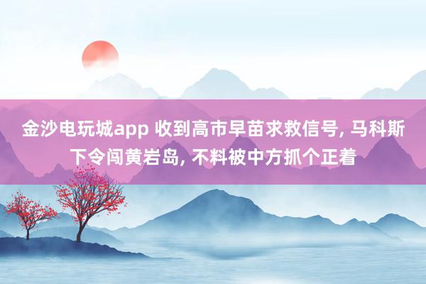 金沙电玩城app 收到高市早苗求救信号， 马科斯下令闯黄岩岛， 不料被中方抓个正着