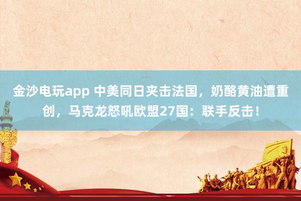 金沙电玩app 中美同日夹击法国,奶酪黄油遭重创,马克龙怒吼欧盟27国:联手反击!