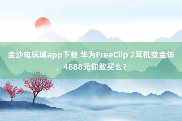 金沙电玩城app下载 华为FreeClip 2耳机变金饰,4888元你敢买么?