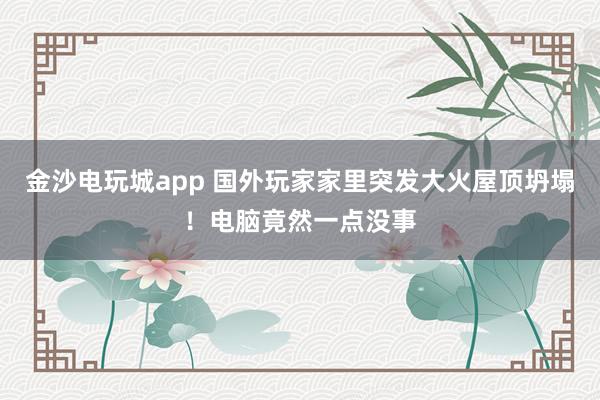 金沙电玩城app 国外玩家家里突发大火屋顶坍塌!电脑竟然一点没事