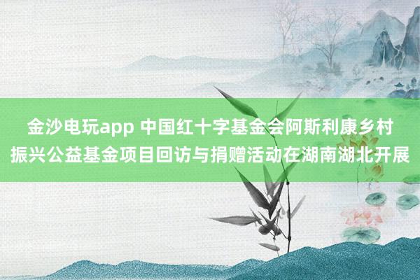 金沙电玩app 中国红十字基金会阿斯利康乡村振兴公益基金项目回访与捐赠活动在湖南湖北开展