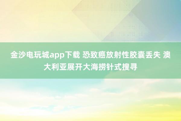 金沙电玩城app下载 恐致癌放射性胶囊丢失 澳大利亚展开大海捞针式搜寻